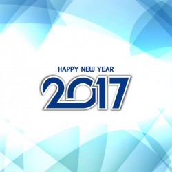 Happy new year background in blue tones