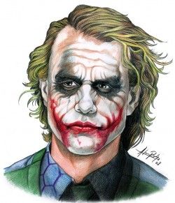 Heath Ledger Joker Image Drawing | Drawing Images