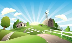 Housing grassland landscape
