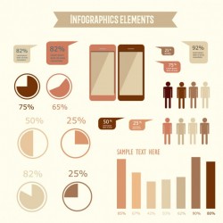 Infographics with warm tones