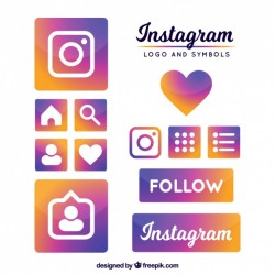 Instagram logo and symbols