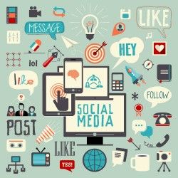 Interest on social network Letter icon vector