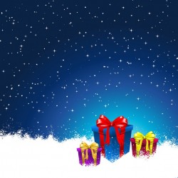 Landscape with christmas gifts Vector | Free Download