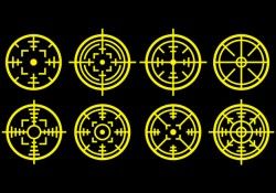 Laser Tag Icons Free Vector