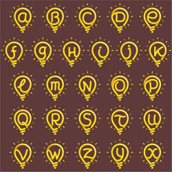 Light blub alphabet