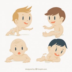 Lovely hand drawn babies