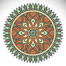 Mandala with abstract shapes