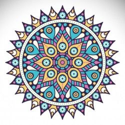 Mandala with colorful shapes