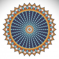 Mandala with decorative shapes