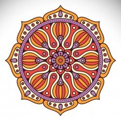 Mandala with floral shapes