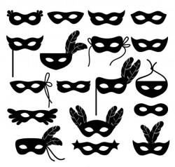 Mask silhouette vector