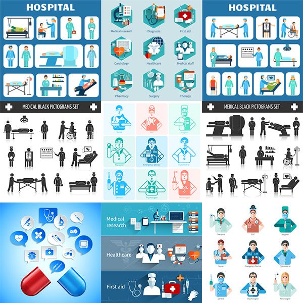 Medical element icon vector