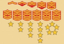 Military Ranks Symbols Free Vector
