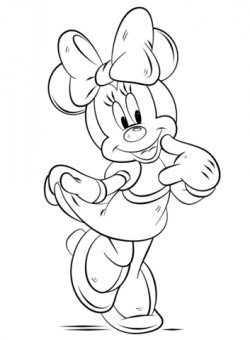 Minnie Mouse coloring page | Free Printable Coloring Pages