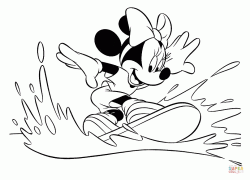 Minnie Mouse Surfing | Super Coloring