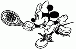 Minnie Tennis Coloring Page 3 | Wecoloringpage