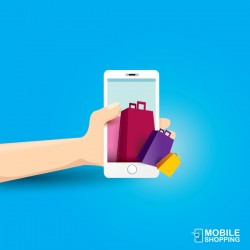 Mobile shopping business template vector 02