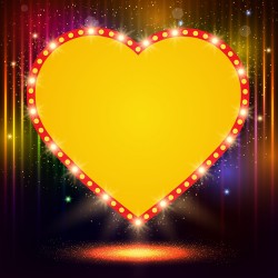 Neon label with shininy background vector 06