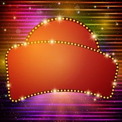Neon label with shininy background vector 12