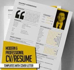 New Modern CV / Resume Templates with Cover Letter | Design | Graphic Design Junction