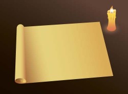 Old paper and candle vector background 02