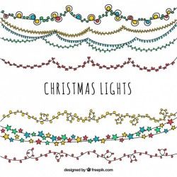 Pack of ornamental hand drawn lights