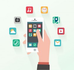 Phone application interface vector pictures
