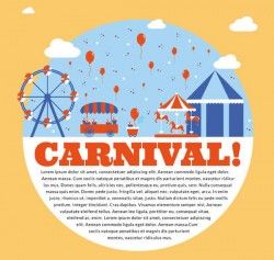 Playful carnival poster vector pictures