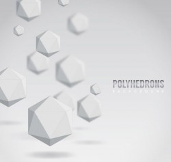 Polyhedron plain background