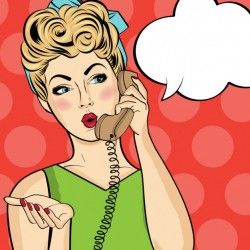 Pop art woman with speech bubble