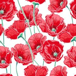 Poppies seamless background vector pictures