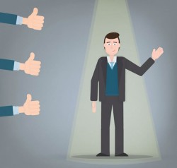 Praised business man vector pictures
