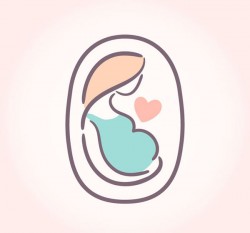 Pregnant women and love vector pictures