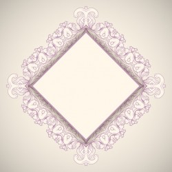 Purple ornamental frame
