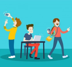 Recreation characters vector pictures