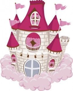 Red with pink castles