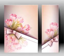 Ribbon cards vector pictures
