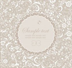Round lace with decor card