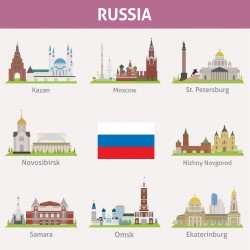Russia Building mix vector