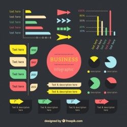 Set of modern business infographic elements