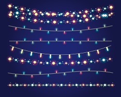 Shininy colored light bulb elements