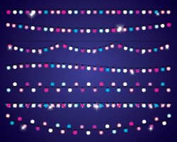 Shininy colored light bulb elements