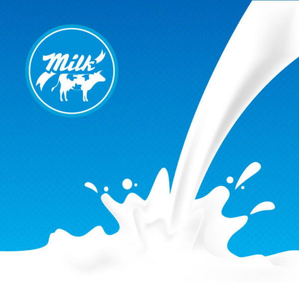Splash of fresh milk vector pictures