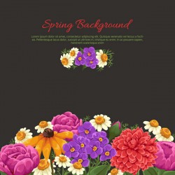 Spring floral background vector pictures