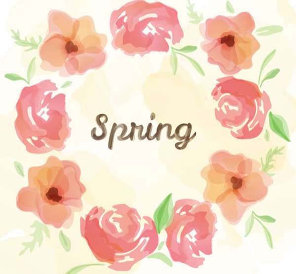 Spring Watercolor Flower