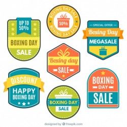 stickers of boxing day special sales collection