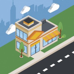Store flat design
