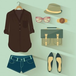Stylish clothes and accessories