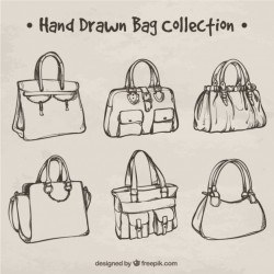 Stylish hand-drawn bag collection