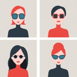 Sunglasses girl Avatar vector